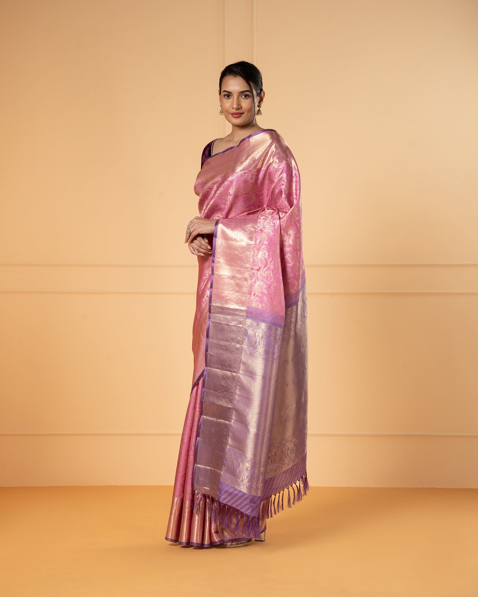 Pink Kanchivaram Silk Saree