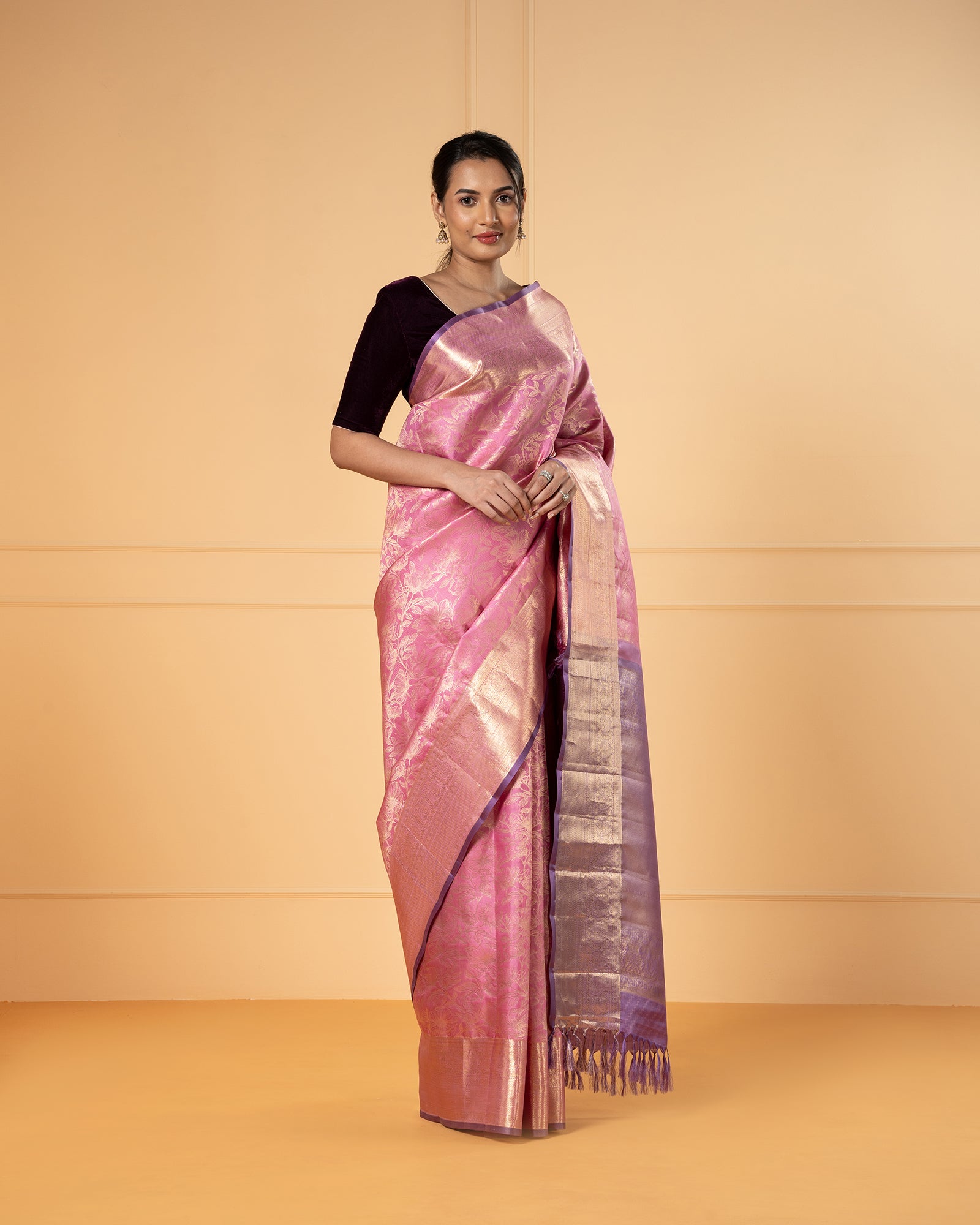 Pink Kanchivaram Silk Saree