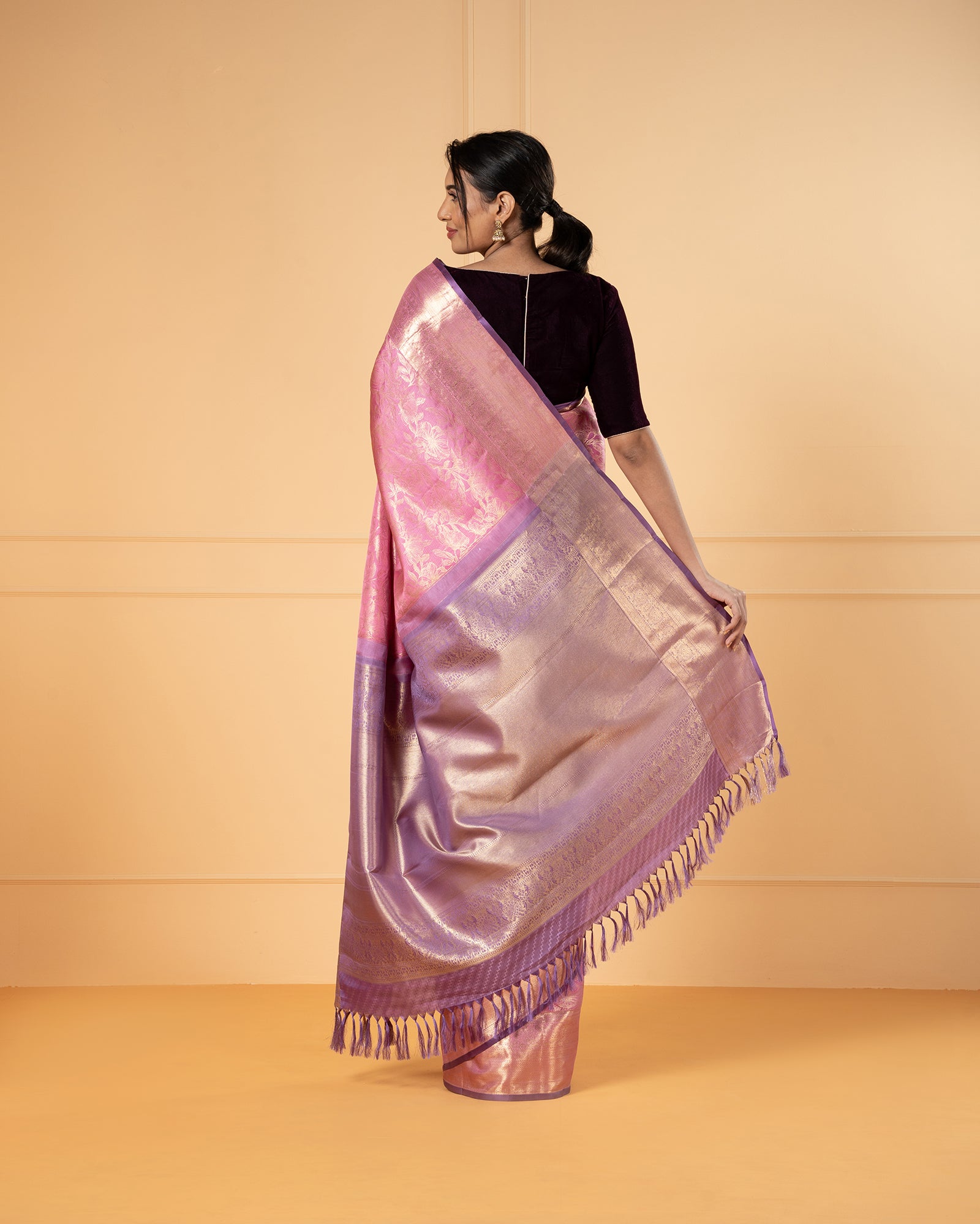 Pink Kanchivaram Silk Saree