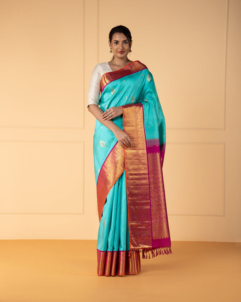 Blue Kanchivaram Silk Saree