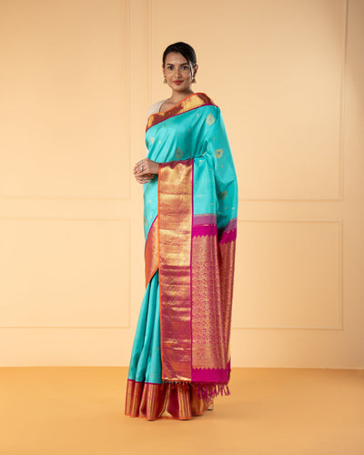 Blue Kanchivaram Silk Saree