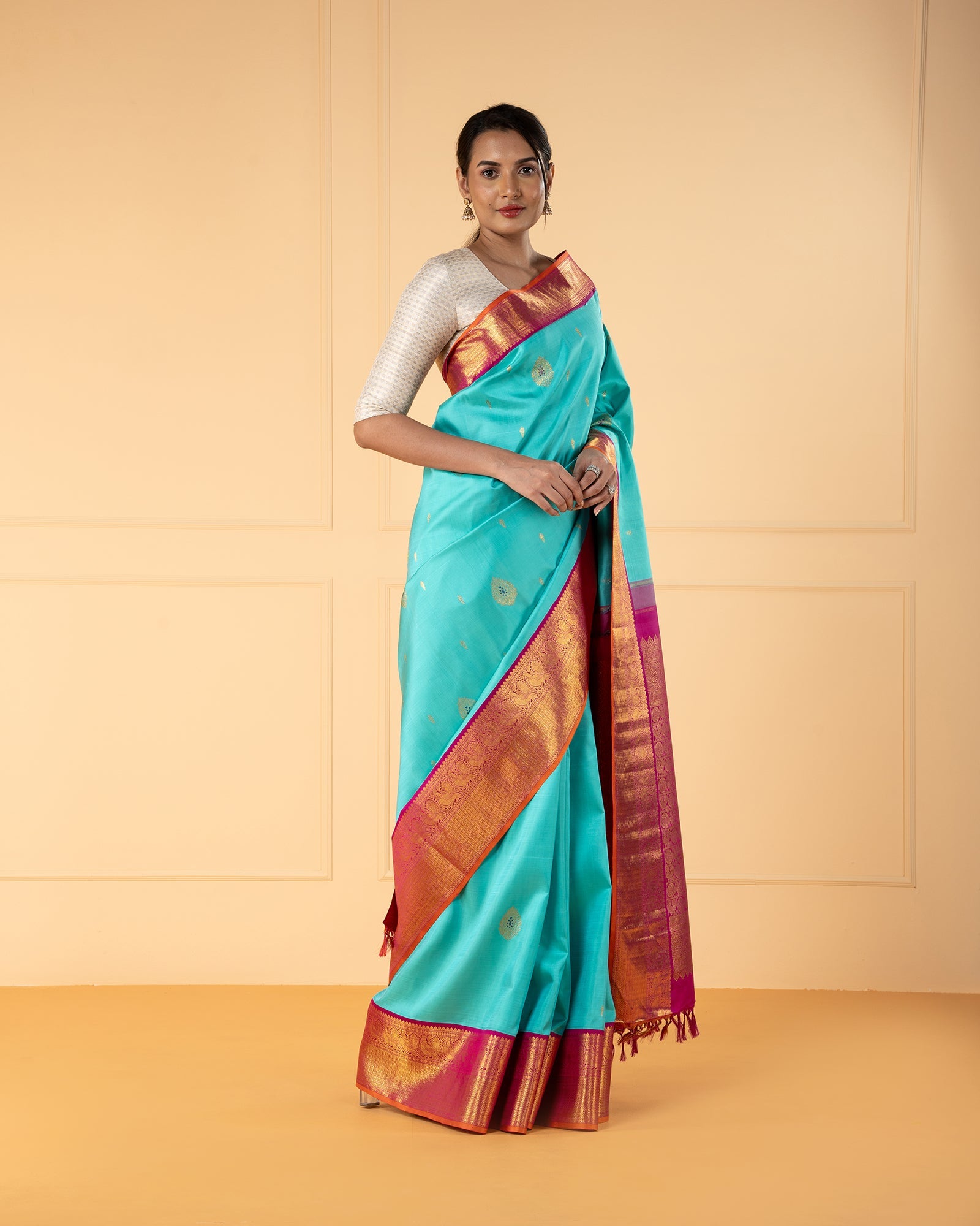 Blue Kanchivaram Silk Saree