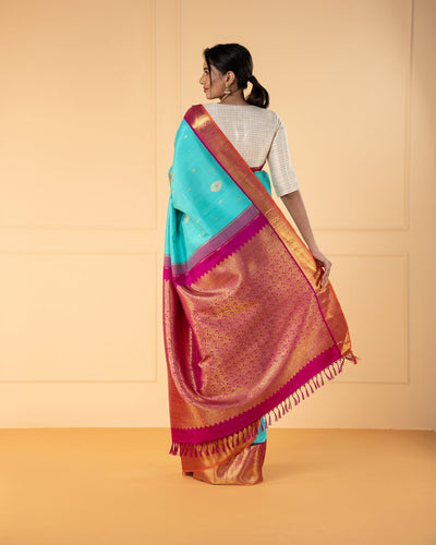 Blue Kanchivaram Silk Saree