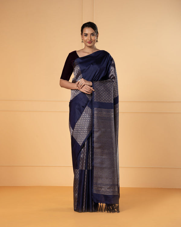 Blue Kanchivaram Silk Saree