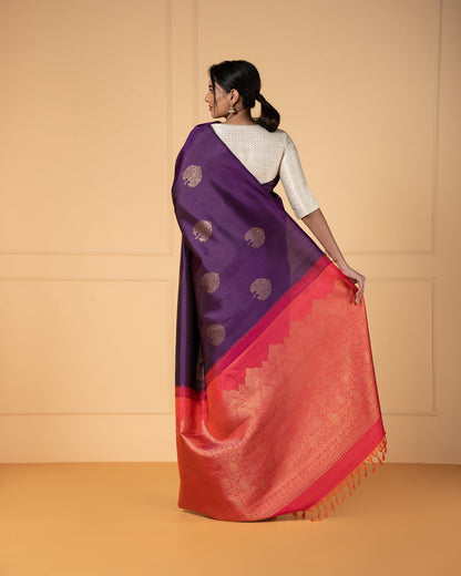 Purple Kanchivaram Silk Saree