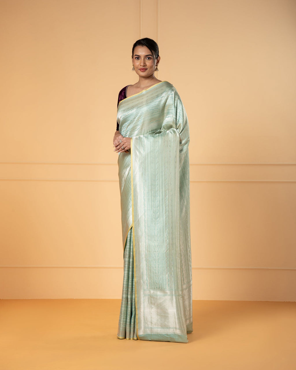 Blue Banarasi Silk Saree
