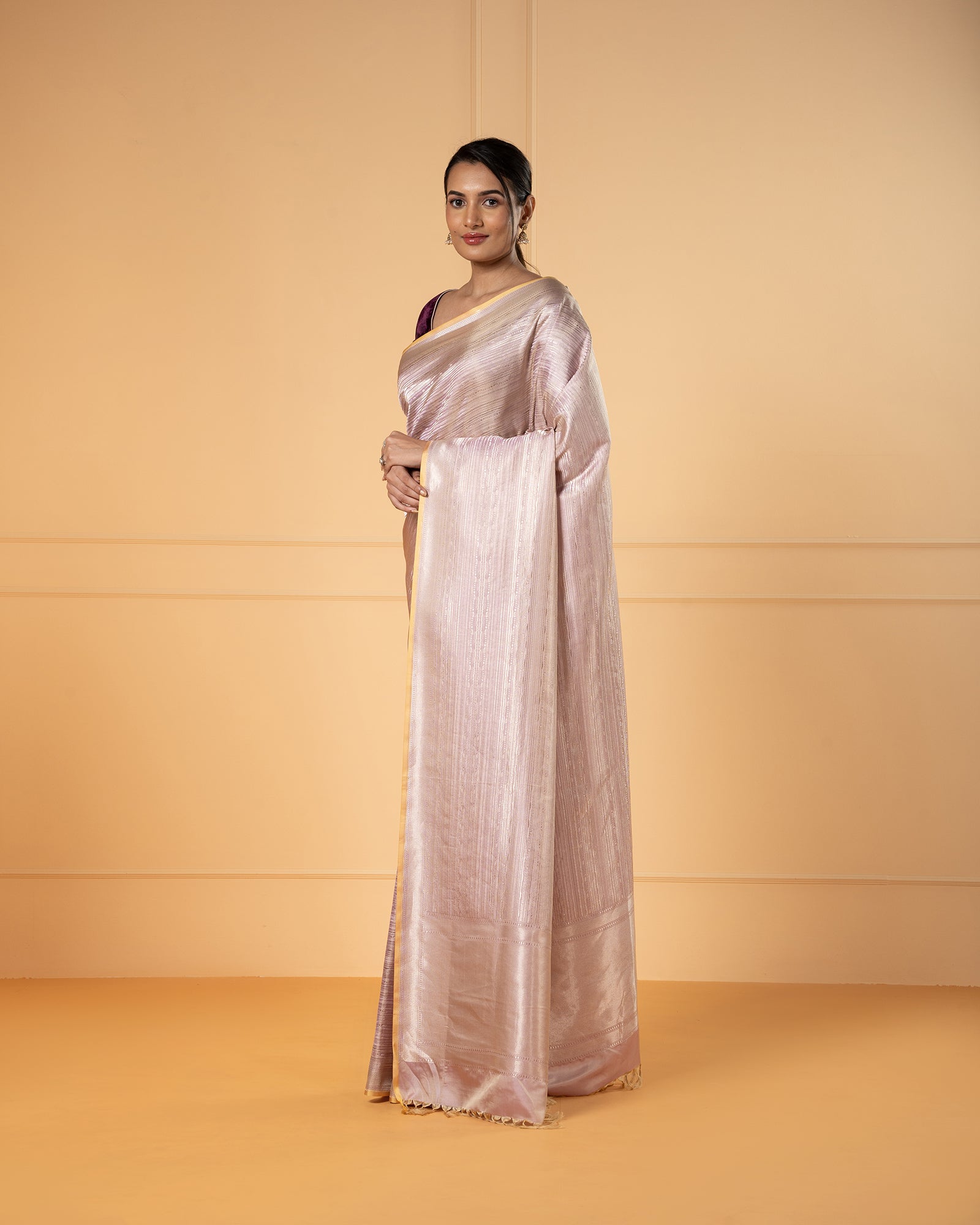Pink Banarasi Silk Saree