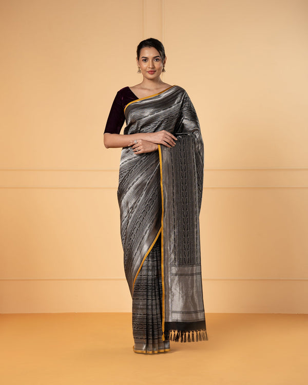 Black Banarasi Silk Saree