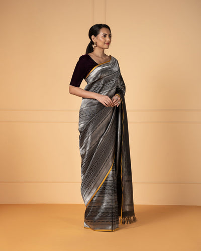 Black Banarasi Silk Saree