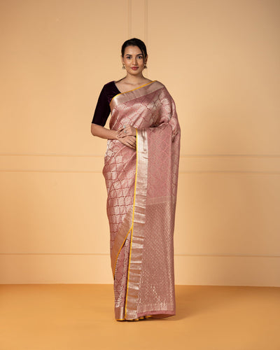 Pink Mysore Crepe Silk Saree
