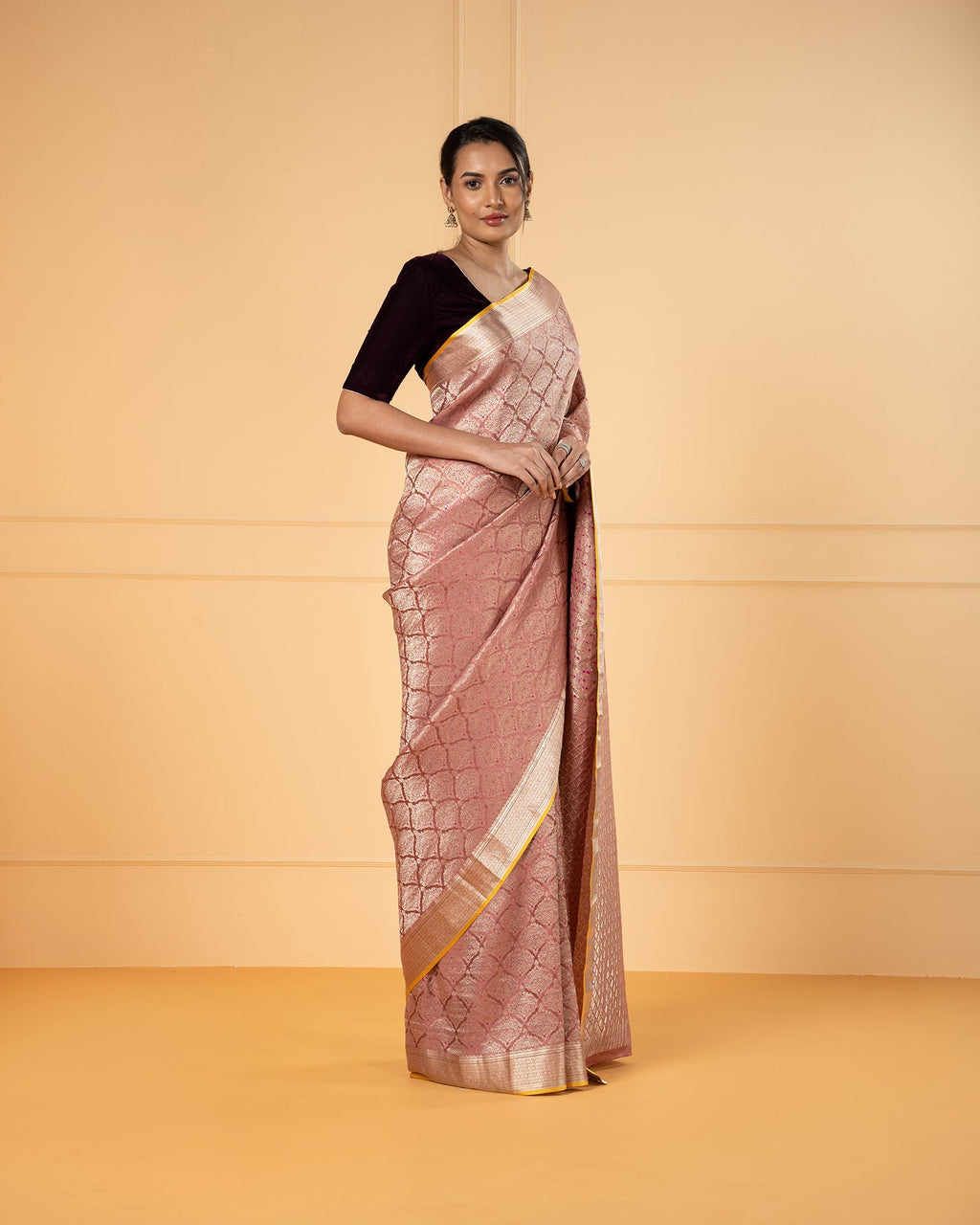 Pink Mysore Crepe Silk Saree