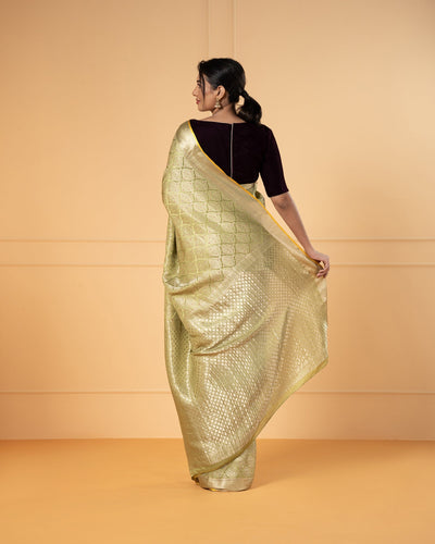 Green Mysore Crepe Silk Saree