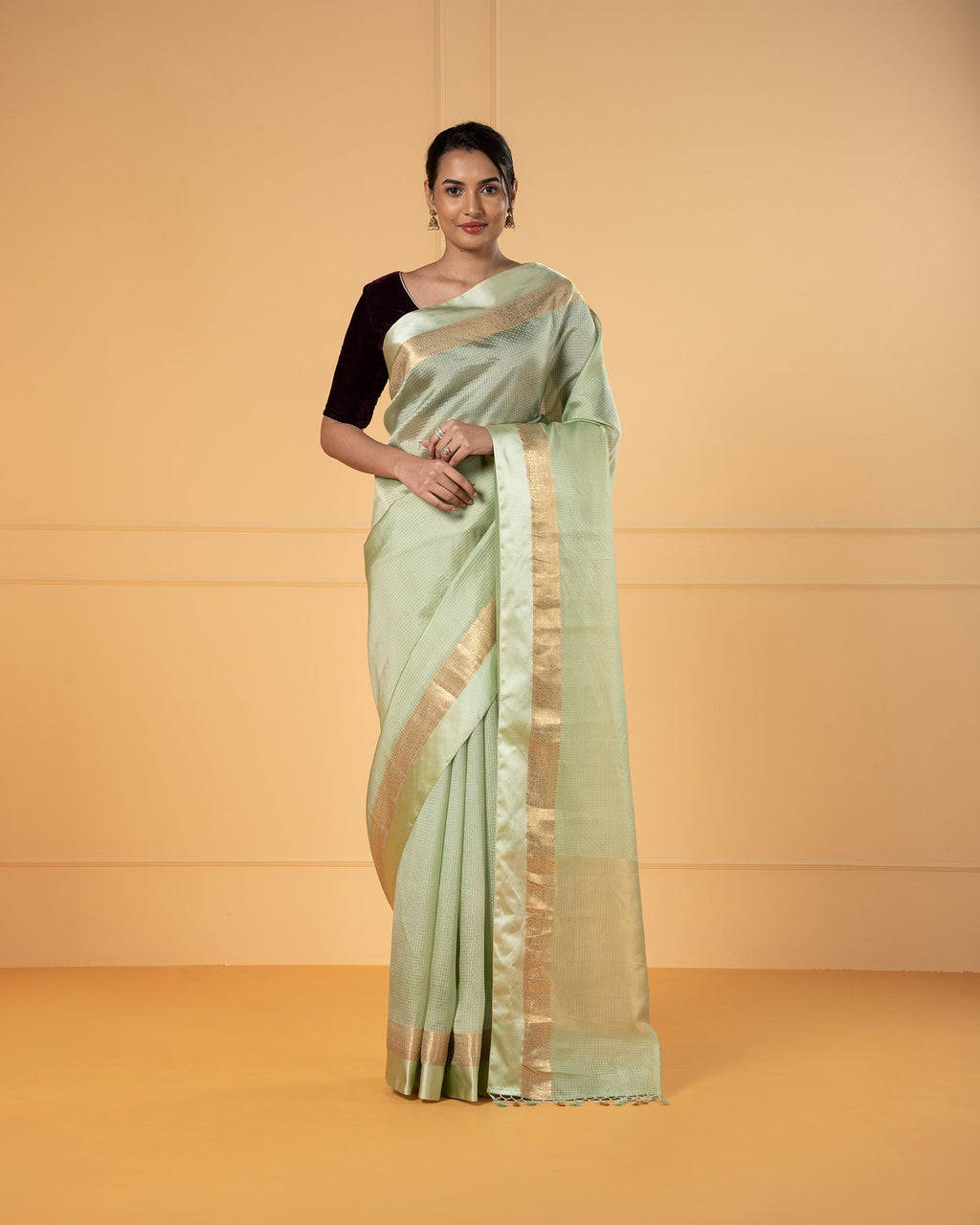Green Chanderi Silk Saree
