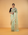 Green Chanderi Silk Saree