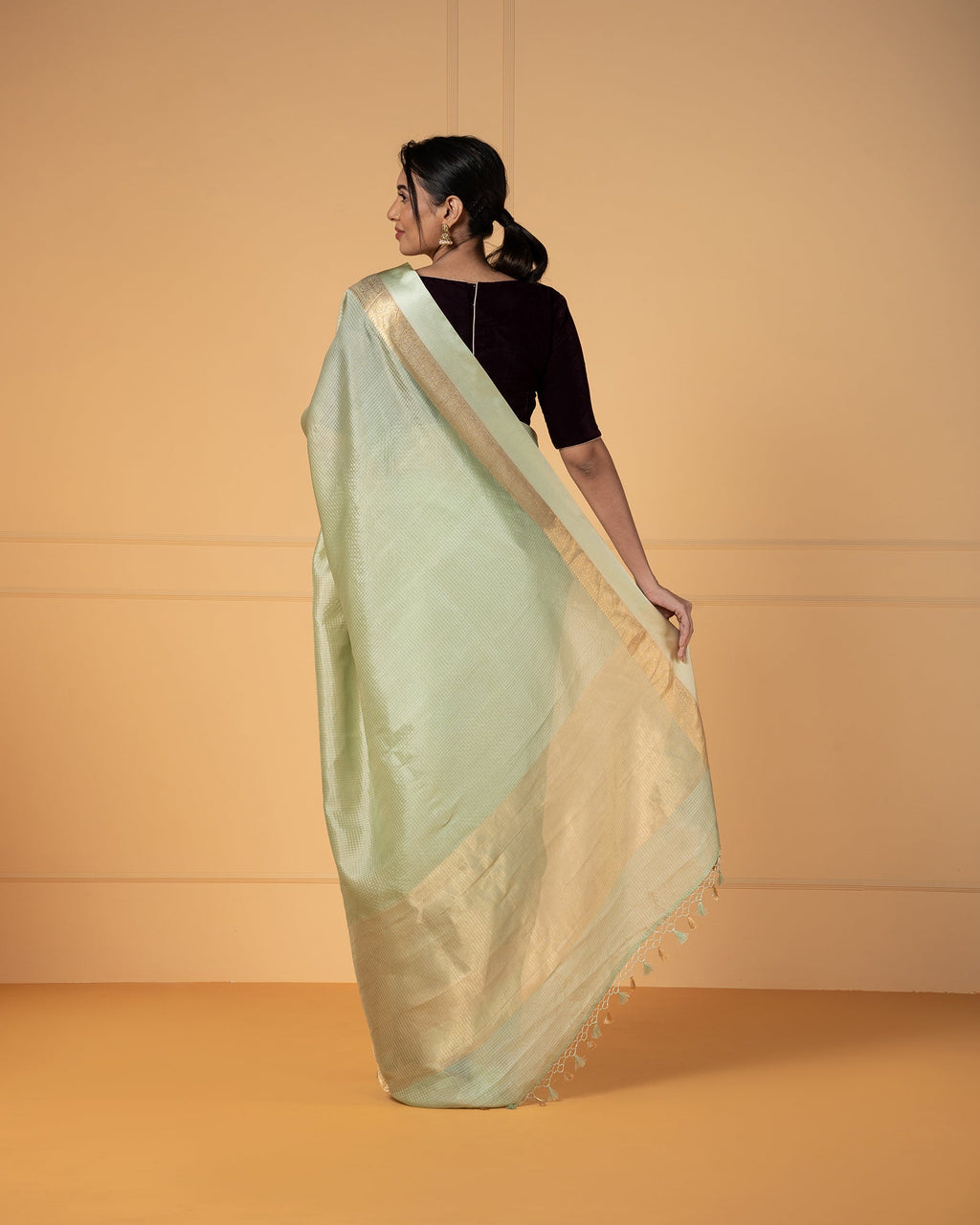 Green Chanderi Silk Saree