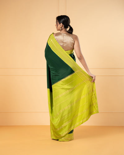 Green Mysore Crepe Silk Saree