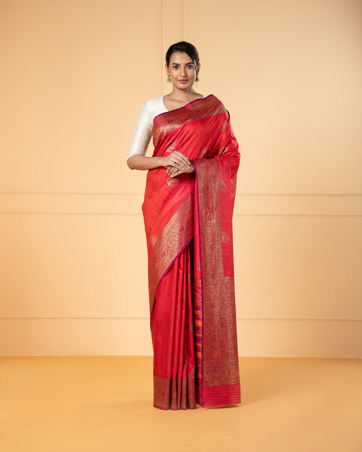 Pink Banarasi Silk Saree