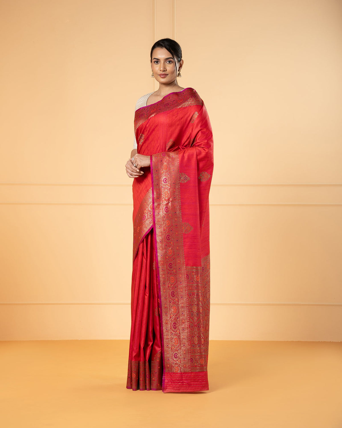 Pink Banarasi Silk Saree