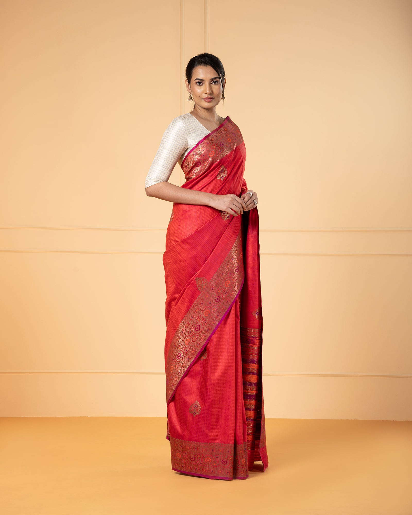 Pink Banarasi Silk Saree