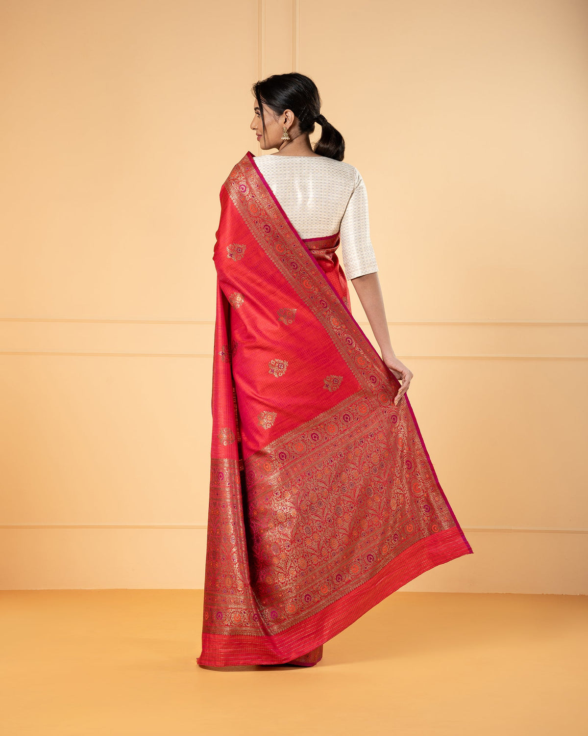 Pink Banarasi Silk Saree